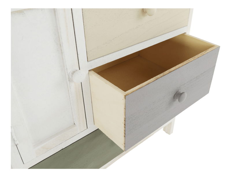 Komoda Minua (bílá + vícebarevné)