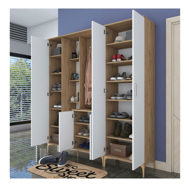 Předsíň Emily 31 (se zrcadlem) (ořech + bílá)