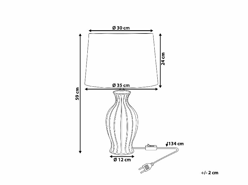 Stolní lampa Safi (tmavě zelená)