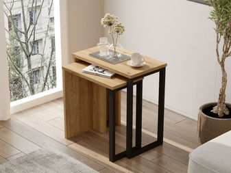 Set 2ks. konferenčních stolků Nimelo 3 (ořech + dub)