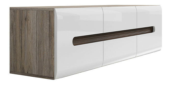 TV stolek/skříňka BRW Azteca Trio RTV2D2S/4/15 (dub san remo + lesk bílý)