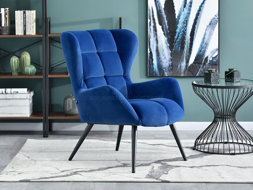 Křeslo Kikino (námořnická + černá)