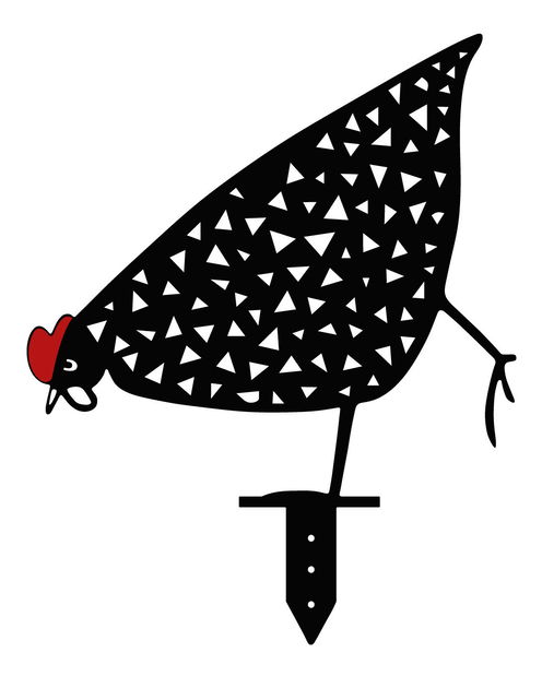 Dekorativní sada kovových doplňků do zahrady Chick (černá)