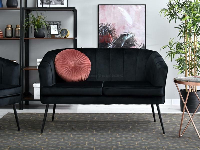 Pohovka Etimee S (černá + zlatá)