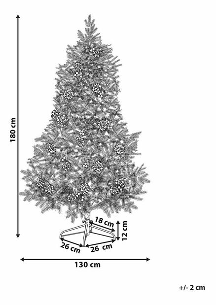 Umělý vánoční stromek 180 cm DINNA (zelená)