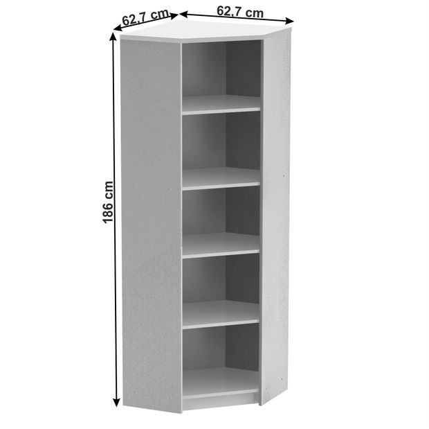 Rohový regál Hansa 2 NEW 09 (bílá)