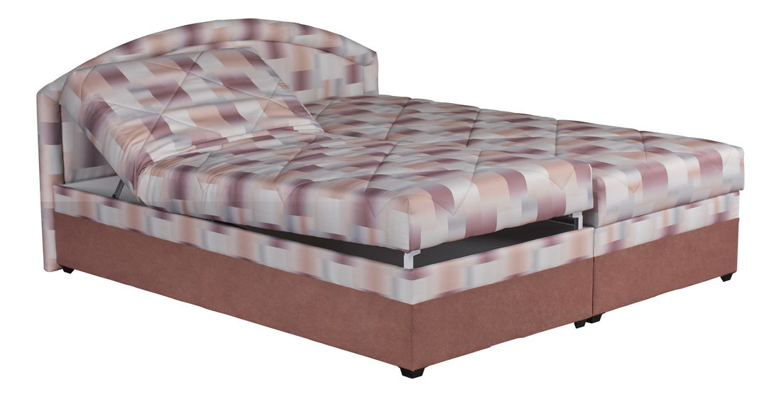 Manželská postel 160 cm Blanár Karolína (vzor City Limits 7) (s roštem a matrací Alena)