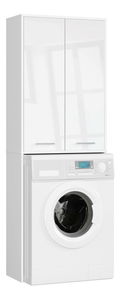 Skříňka nad pračku Fulgor 180 (bílá + lesk bílý)