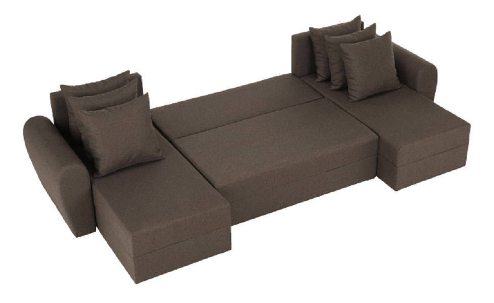 Rohová sedací souprava U Thalen (hnědá)