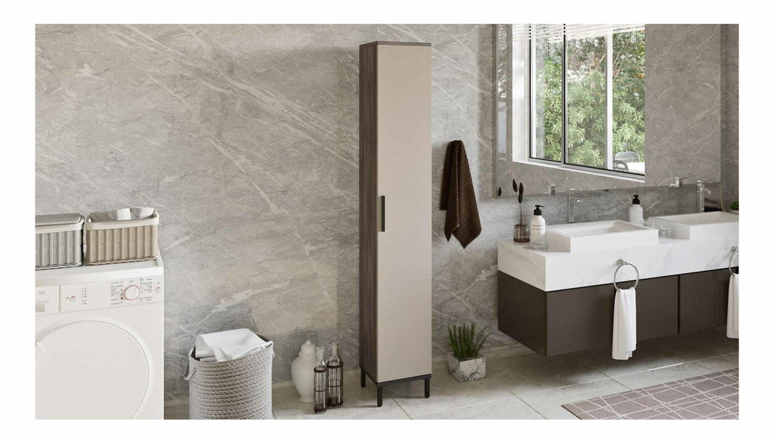 Policová skříň Vega 3 (hnědá + antracit)