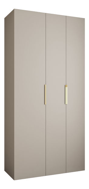 Šatní skříň 120 cm Carmela 40-4 (kašmír + zlatá)