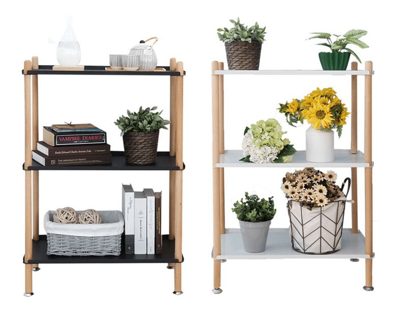 Regál Darina (buk + černá)