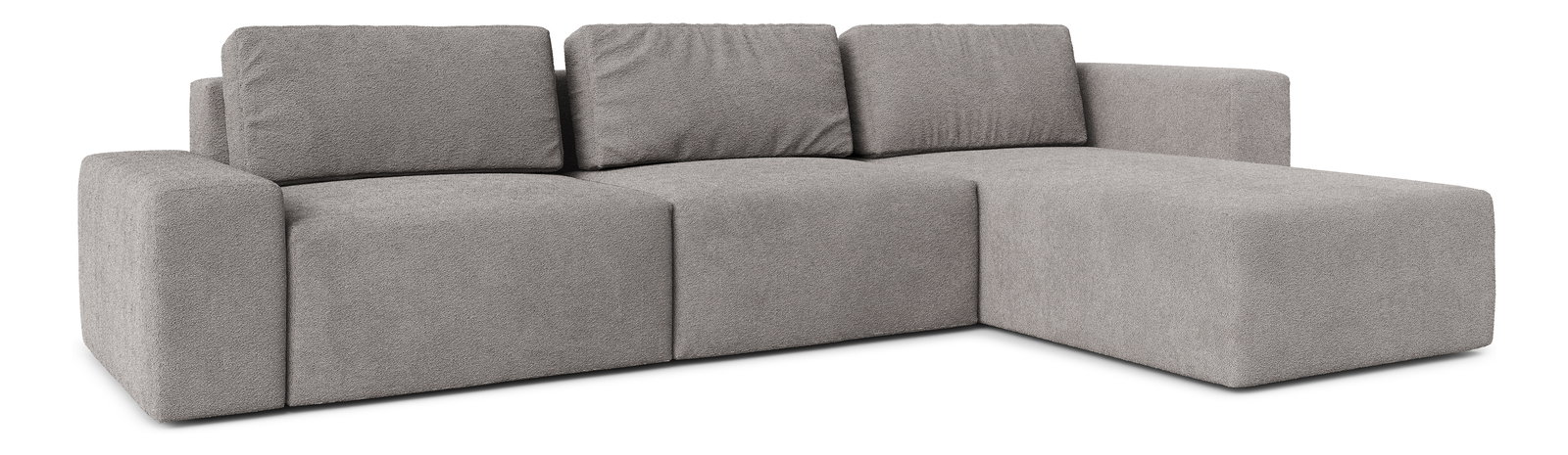 Rohová sedací souprava Berliner (P) (světle šedá)