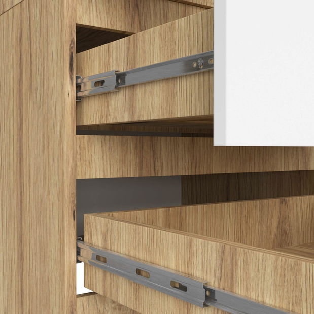 Šatní skříň Surgimiento (dub artisan + bílá)