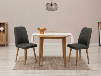 Jídelní set Vlasta 3 (borovice atlantická + antracit) (pro 2 osoby)