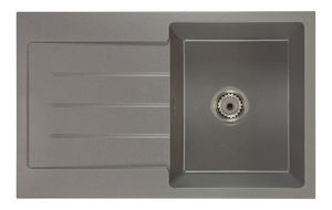 Kuchyňský dřez Ruxom (šedá) (se 3 otvory pro baterii) (L)