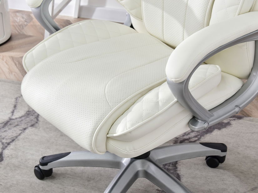 Křeslo Hamilton (bílá + šedá)