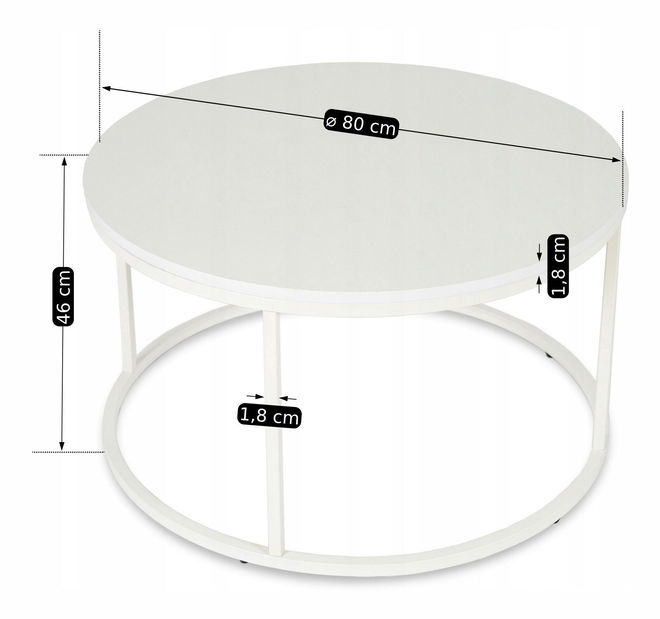 Konferenční stolek Aparentar Max (bílá)