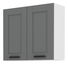 Horní kuchyňská skříňka Lucid 80 G 72 2F (dustgrey + bílá)