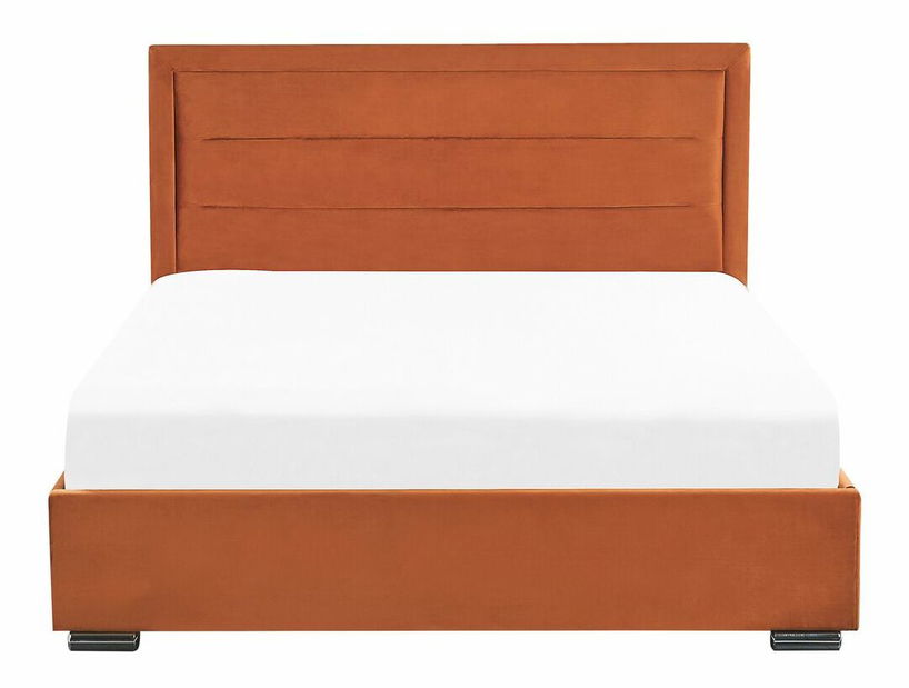 Manželská postel 180 cm Ruthine (oranžová) (s roštem a úložným prostorem)