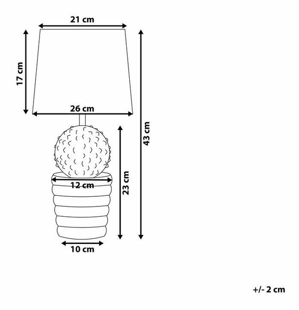 Stolní lampa Vilnius (zlatá)