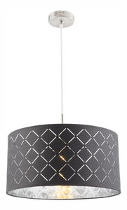Závěsné svítidlo Kidal 15228H (klasické) (nikl + šedá)
