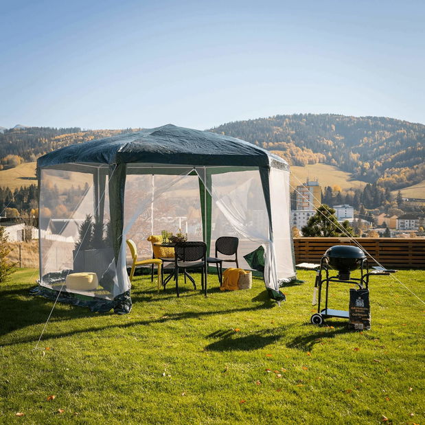 Stanový altán Rhoda (zelená + bílá)