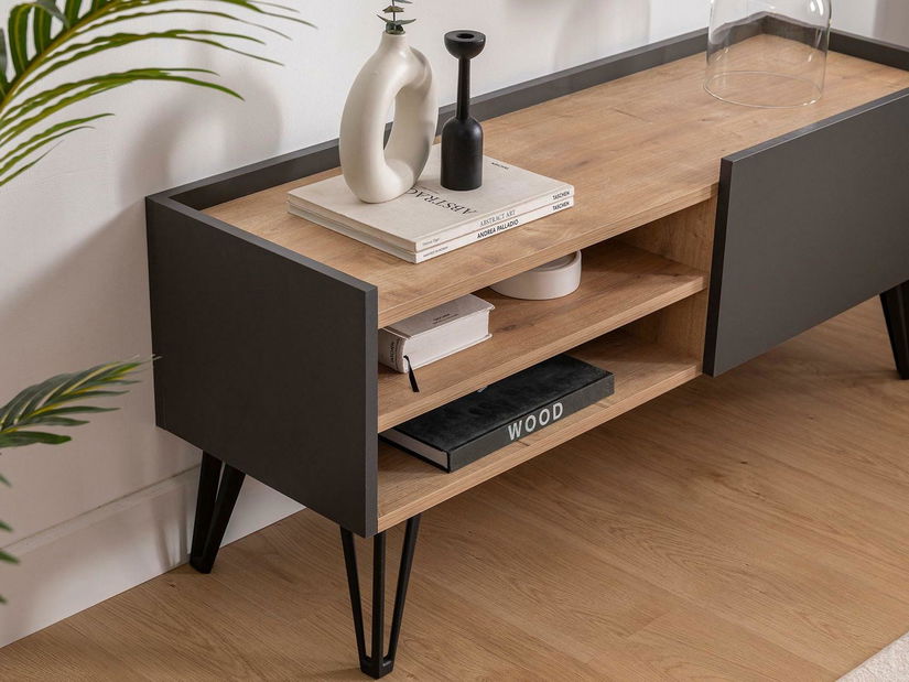 Příruční stolek Tilata 2 (dub safírový + antracit)