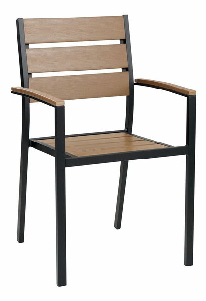 Set 6 ks zahradních židlí Valero (světlé dřevo)