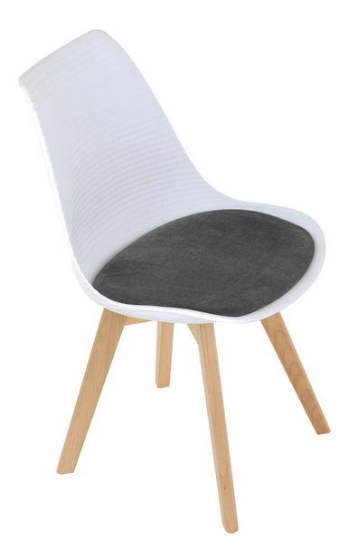 Jídelní židle Consulares (bílá + šedá)