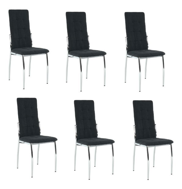 Set 6ks jídelních židlí Adora (černá) *výprodej