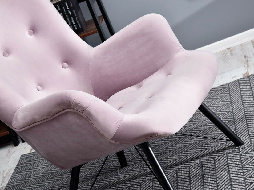 Relaxační křeslo Dawntawn (světlofialová + černá)