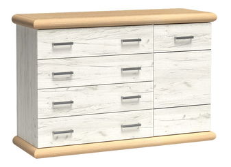 Komoda Kenny 09 (craft bílý + craft zlatý) *výprodej