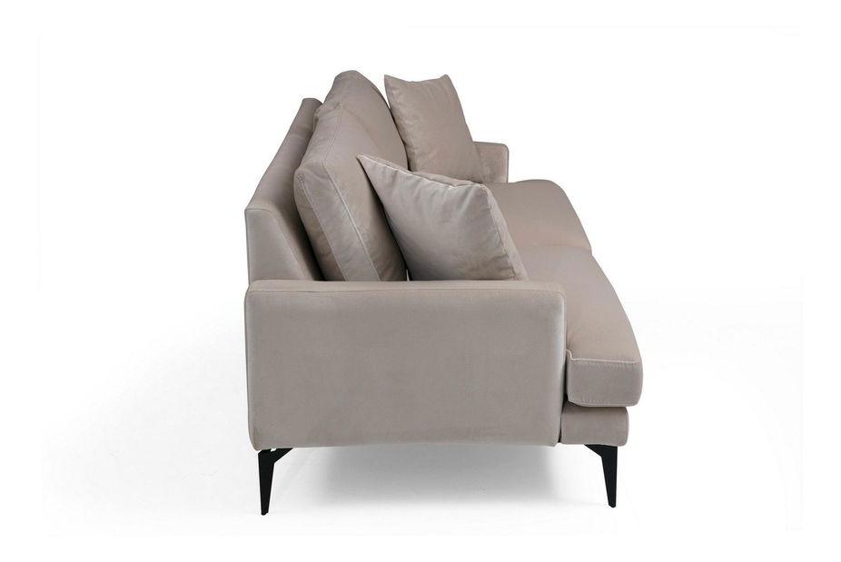 Pohovka dvousedačka Papirolla (béžová + černá)