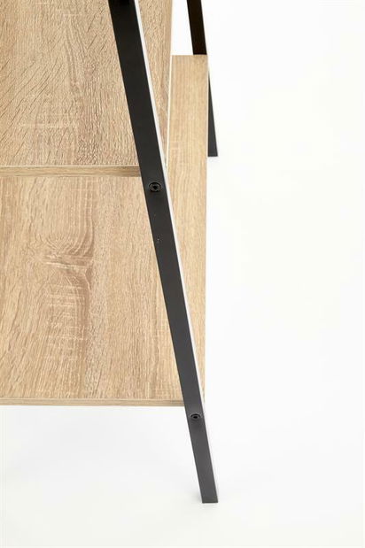 Regál Neda (přírodní dřevo + černá)