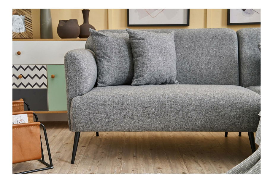 Rohová sedačka Revosatta (P) (šedá + černá)