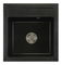 Kuchyňský dřez Borodus (černá + textura) (bez otvoru pro baterii)
