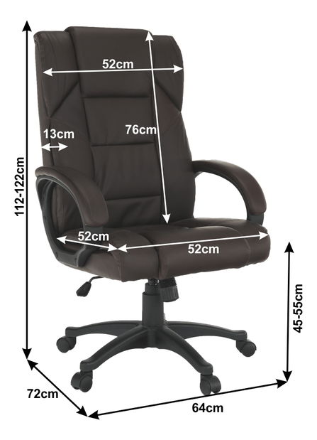 Kancelářské křeslo Sung new (hnědá)