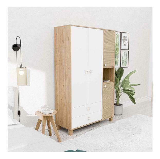 Šatní skříň Lizin 36 (dub bílý)