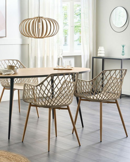 Set 2 ks jídelních židlí Nasza (béžová)