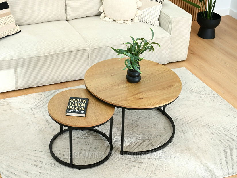 Konferenční stolek Klara (dub + černá)