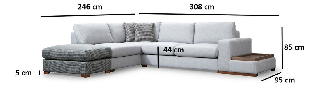 Rohová sedací souprava Lopy 2 (L)