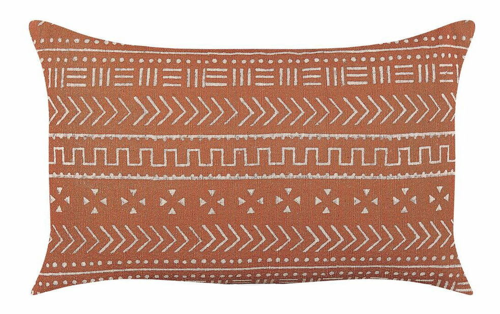 Sada 2 ozdobných polštářů 35 x 55 cm Orly (oranžová)