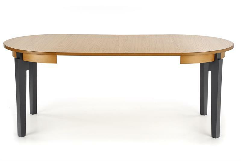 Rozkládací jídelní stůl 100-200 cm Saras (dub zlatý +grafit) (pro 6 8 osob)