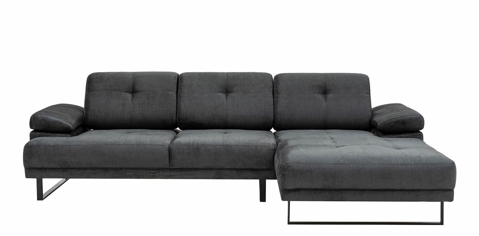 Rohová sedací souprava Mussty (antracit) (P)