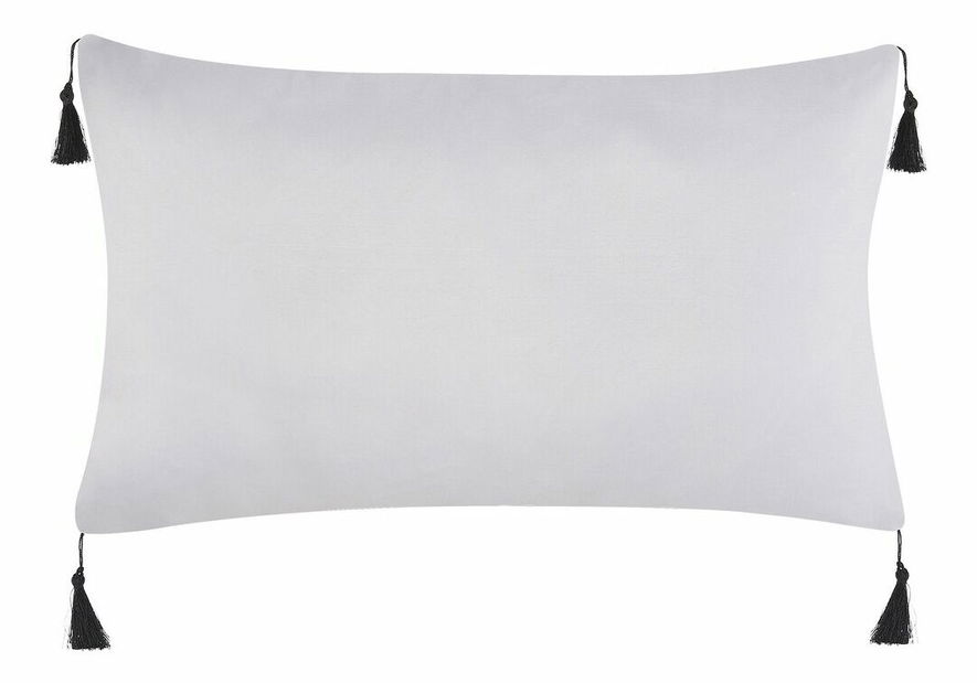 Set 2 dekorativních polštářů 30 x 50 cm Liri (bílá + černá)