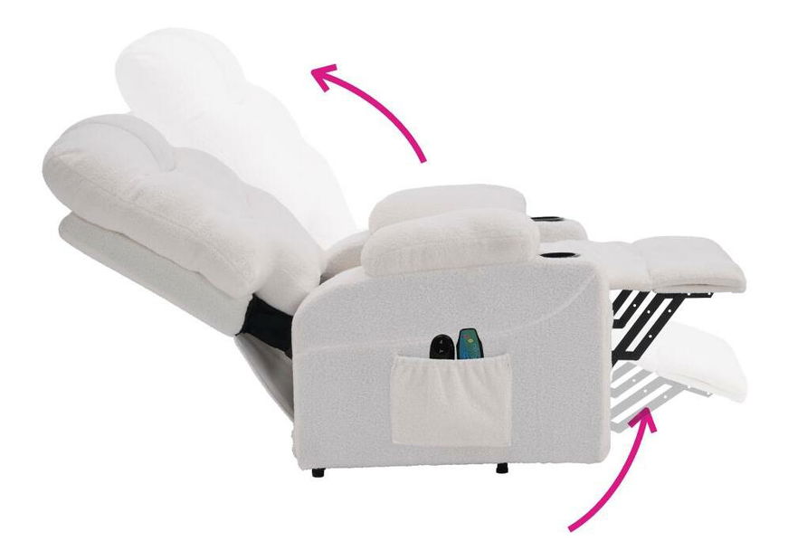 Masážní křeslo Hipocresias (bílá)