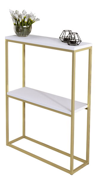 Konzolový stolek Mattel (zlatá + bílá)