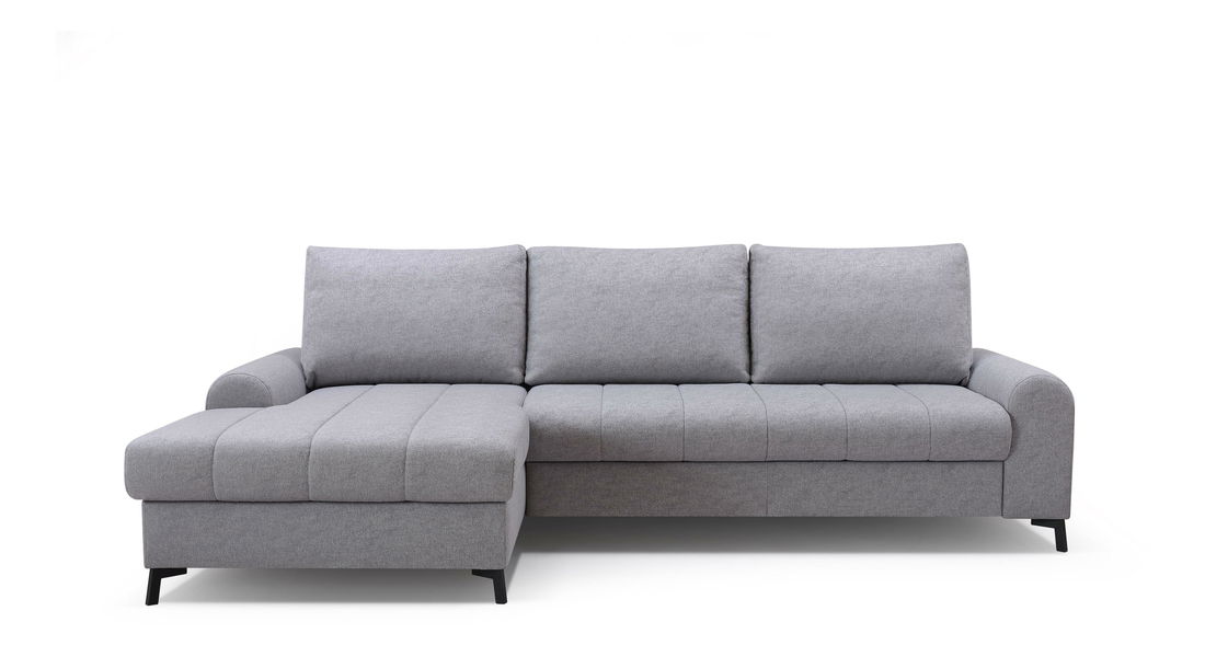 Rohová sedací souprava Akitu (šedá) (L)