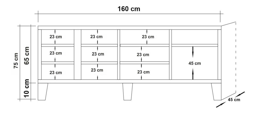 TV stolek/skříňka Merina 200 (atlantická borovice)
